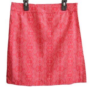 RipSkirt Hawaii Skirt Size S Red Geometric Dot 19 In Length 2 Wrap Womens Resort